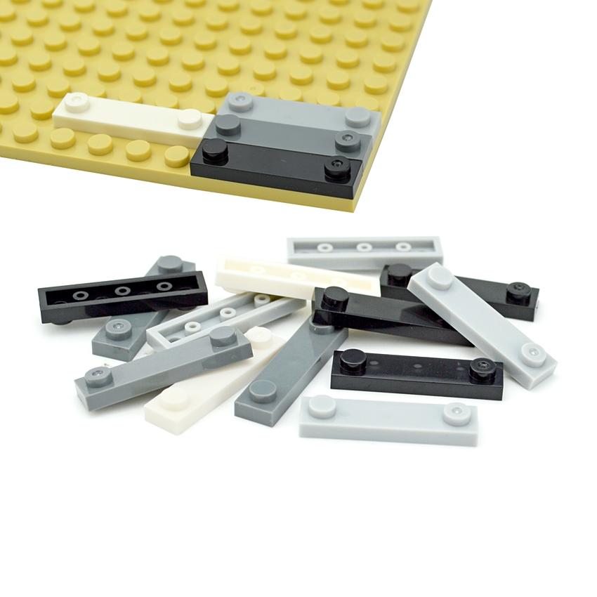 50Pcs High-Tech MOC Parts Building Blocks Plate 92593 Modified 1x4 with 2 Studs without Groove DIY Bricks Compatible with Toys