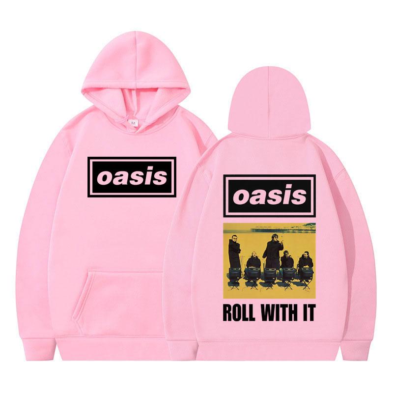 OASIS Live 25 Tour Vintage Hoodies Men Fashion Hip-hop  Oversized Tracksuit Gothic Punk High Quality Pullover Streetwear