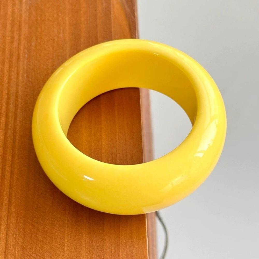 Bohemian Round Wide Bracelet Europe American Style Retro  Hand Ring Unique Acrylic Bangle  Women