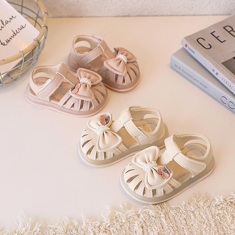 Baby Walking Shoes Non-slip Soft Sole Toddler Kids Beach Shoes T-strap Comfort 2025 Summer New Girls Princess Sandals Sweet