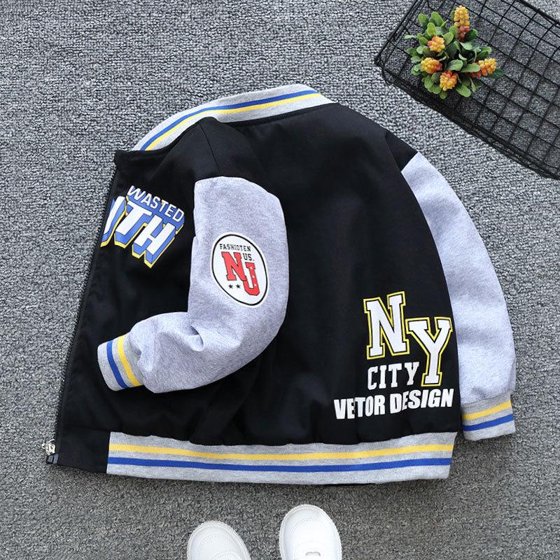 

Мужская мультяшная бейсбольная куртка 2025 года - Стильная весенне-осенняя верхняя одежда для детей 120