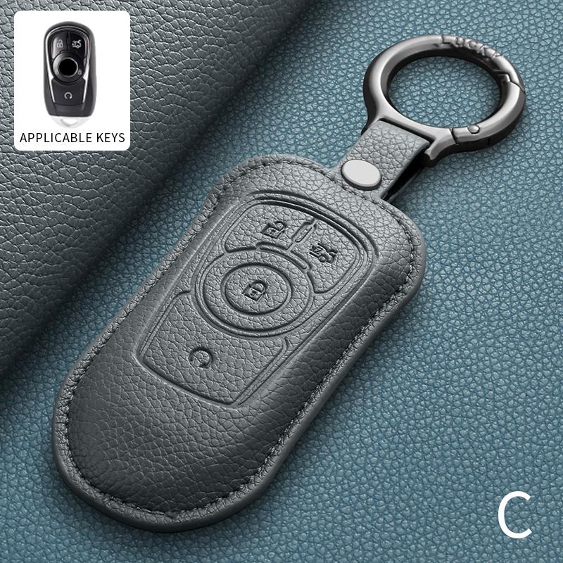 Leather Key Fob Cover For Buick Encore Envision Lacrosse Regal Verano