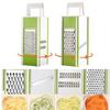 Multifunctional Vegetable Slicer, Cheese Grater For Kitchen, Easy To Clean Stainless Steel Mandoline Slicer With Protective Handguard, Clear