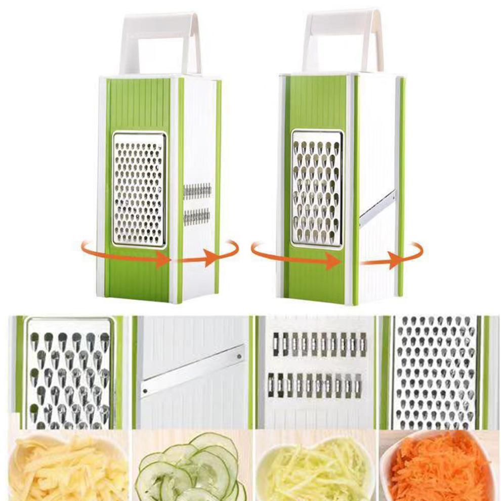 Multifunctional Vegetable Slicer, Cheese Grater For Kitchen, Easy To Clean Stainless Steel Mandoline Slicer With Protective Handguard, Clear