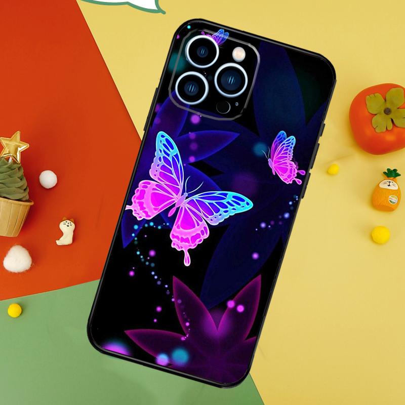 Black Beautiful Butterfly Phone Case For iPhone 17 Pro Max16 15 14 13 11 12 Pro Max Plus 12 13 Mini 16e 17 Air Cover