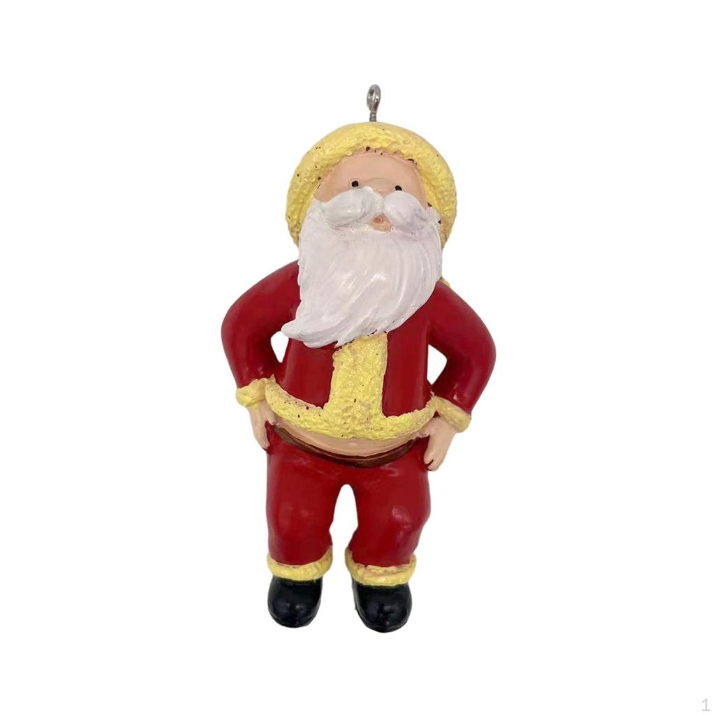 Christmas Decoration Ornaments Resin Santa Claus Pendant for Party Supplies
