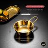 Korean Style Golden Stainless Steel Rice Wine Bowl with Handle