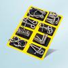 16/24Pcs/Set Metal Puzzle Ring Brain Teaser 3D Interlocking Wire Puzzle Challenging Game Kids Adults Mind Logic IQ Test Educational Unlock Interlock