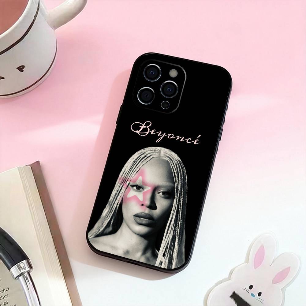 Singer B-Beyonce  Phone Case For iPhone 17,16,15,14,13,12,11 Plus,Pro Max,Soft Silicone Black Cover iPhone17air