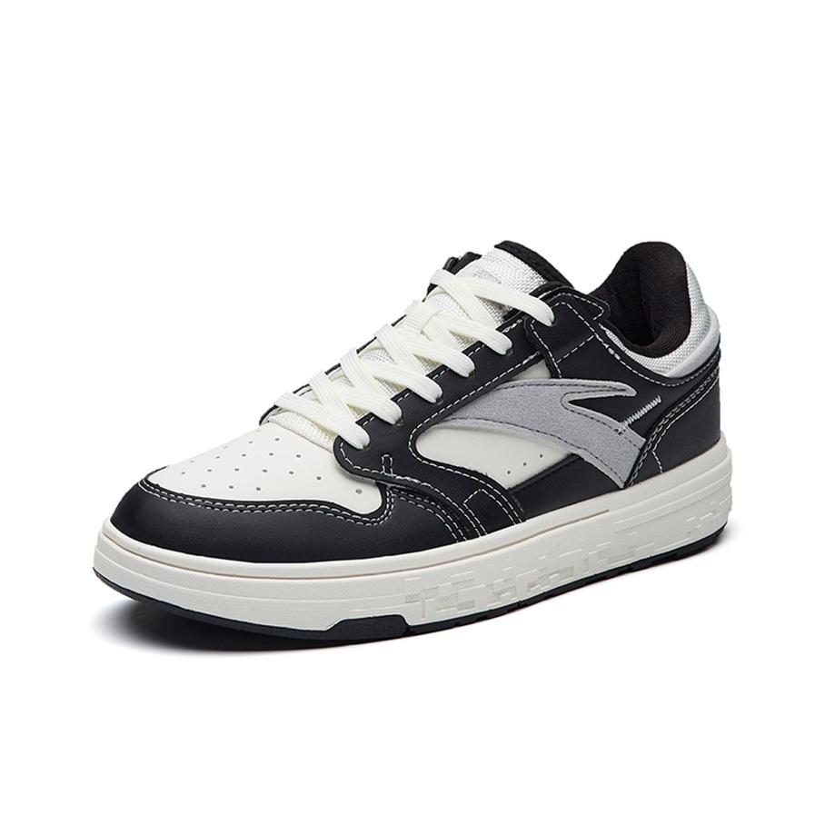 Anta Thick Sole Casual Non-Slip Wear-Resistant Low-Top Skate Shoes Women sneaker Black White Gray 122238066-9
