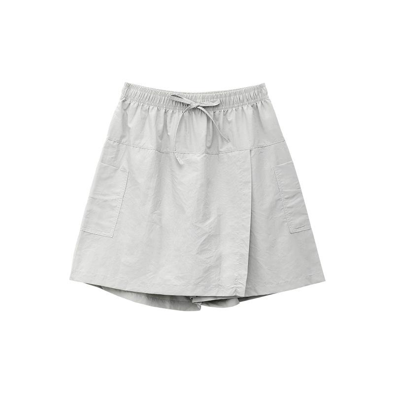 Japanischer Rock für Damen im Sommer Neuer koreanischer Stil Hohe Taille Schlank und vielseitig Lässig zum Schnüren A-Linien-Shortsrock