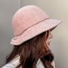 כובע דייג סתיו וחורף לנשים כובע סרוג גרסה קוריאנית מתוקה כובע פנאי חיצוני