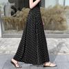 Elegante Falda Maxi de Lunares Línea A