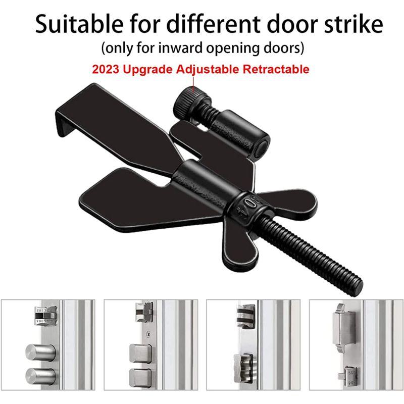 A89X Portable Door Lock Upgraded Adjustable Lock for Additional Privacy and Safety in Hotel Home and Apartment Prevent Entry