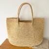 Hochwertige Raffia-gewebte Tasche handgefertigt Umhängetasche Strohtasche große Kapazität Tragetasche Strandurlaub Strand Damen Tasche