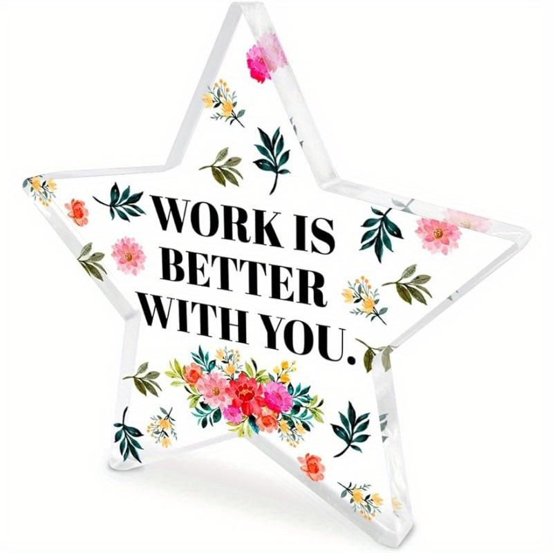 

Work Better With You Coworker Keepsake - Versatile Acrylic Desk Gift чистый