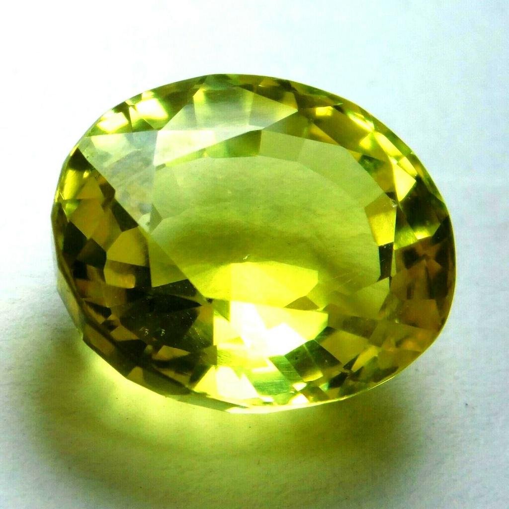 AAA Flawless Yellow Sapphire CERTIFIED 12 Carat Natural Loose Gemstone Oval Cut B-5