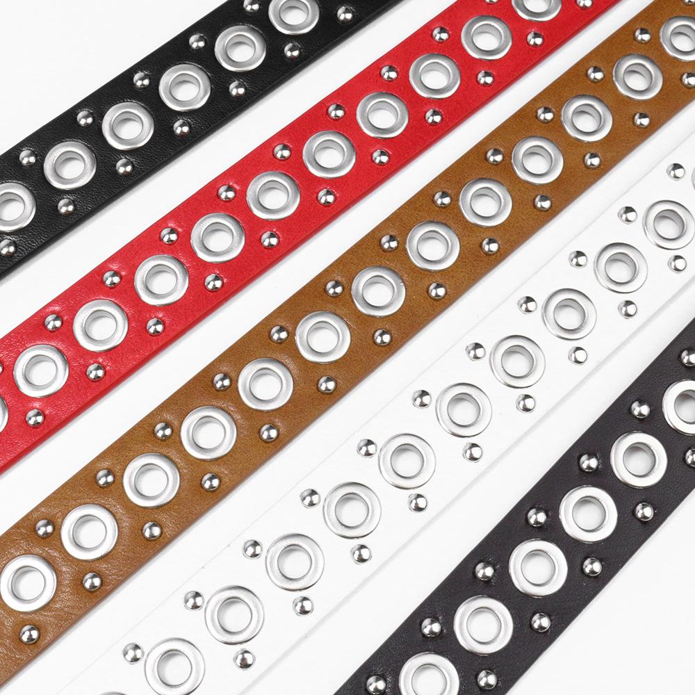 Hollow Belt Women'S Decorative Jeans Belt Punk Simple Blue Pin Buckle Belt