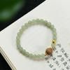 Hetian Jade & Agarwood Beaded Silver Bracelet