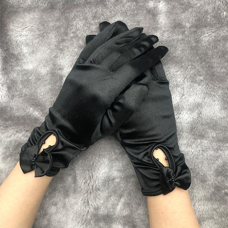 Chinese Wedding Etiquette Clothing Bridal Red Gloves Bride Xiuhe Wedding Red Accessories Gloves