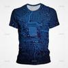 3D Motherboard CPU Processor Line Circuit Board Printing Tees Fashion Streetwear Graphic T-shirts Men Women Summer New T Shirt