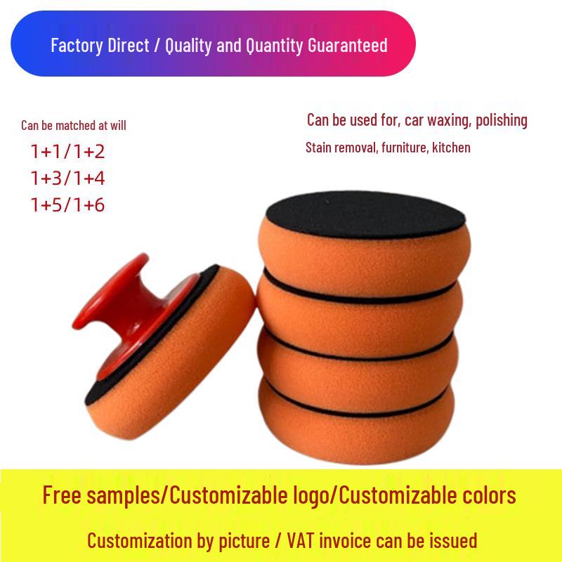 

Car Polishing & Waxing Sponge with Handle - Manual Use Single Handle