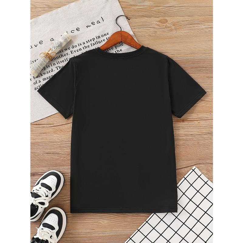 Kids Summer Short Sleeve "Hot Fossil Dinosaur Pattern" Print T-Shirt