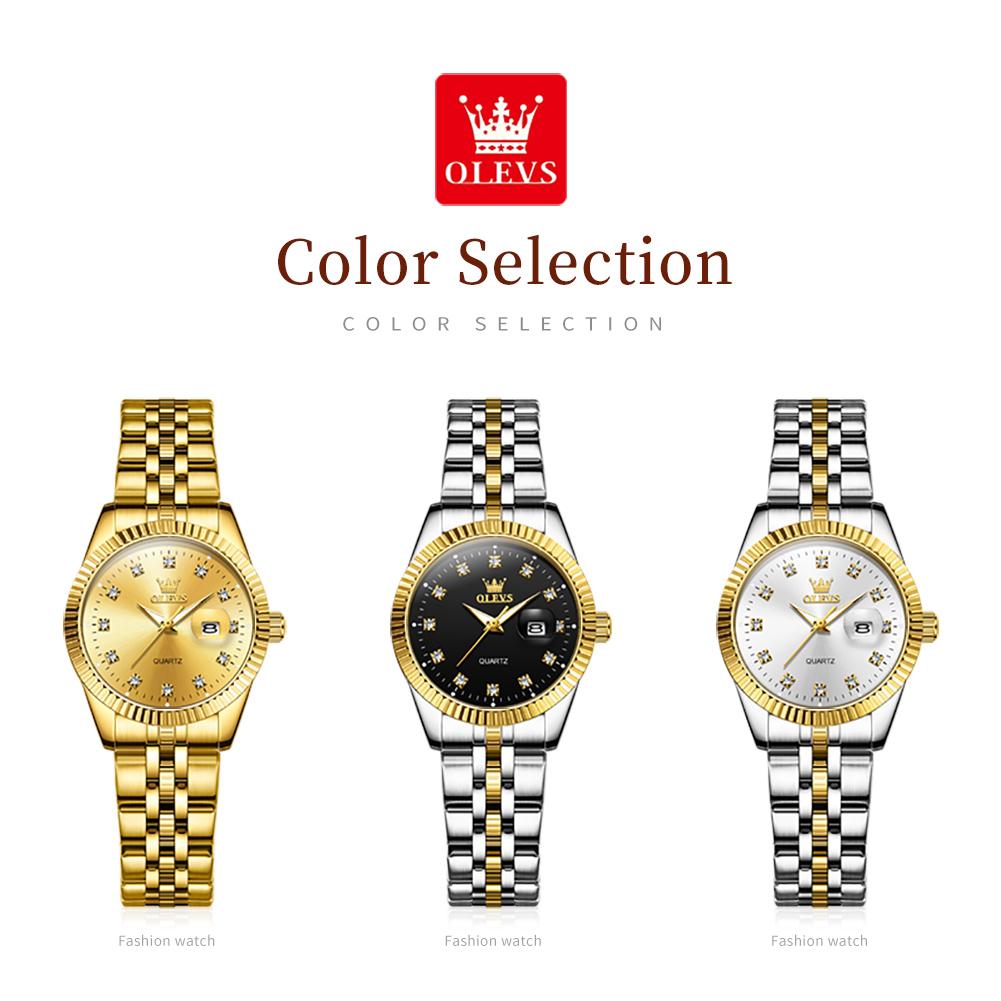 OLEVS 5526  Customized Design Waterproof Luxury Casual Ladies Luminous Stainless Steel Sports Watch Bands Quartz Watches
