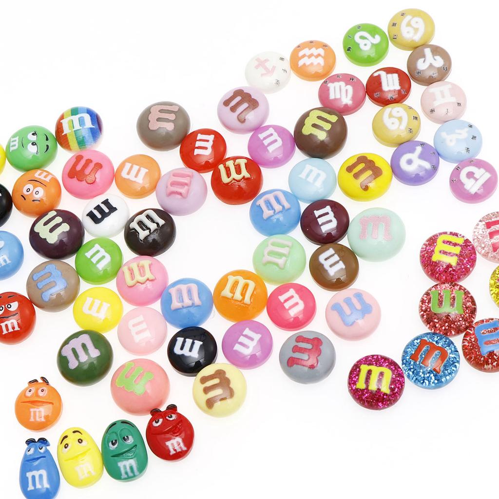 20Pcs/Pack Acrylic Beads Flat Round Shape Decoration Crafts Spacer Bead DIY Jewelry Making Bracelet Necklace Accessories