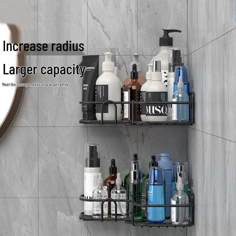 LIEI Suction Cup Bathroom Corner Shelf