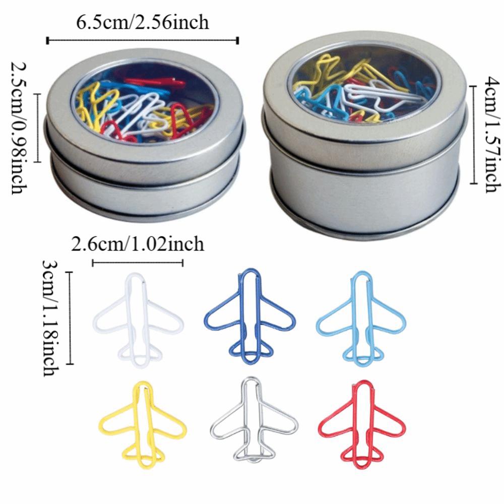 Airplane Shape Airplane Paper Clips Plastic-coated Metal Plane Paper Clips Paper Clips  Office