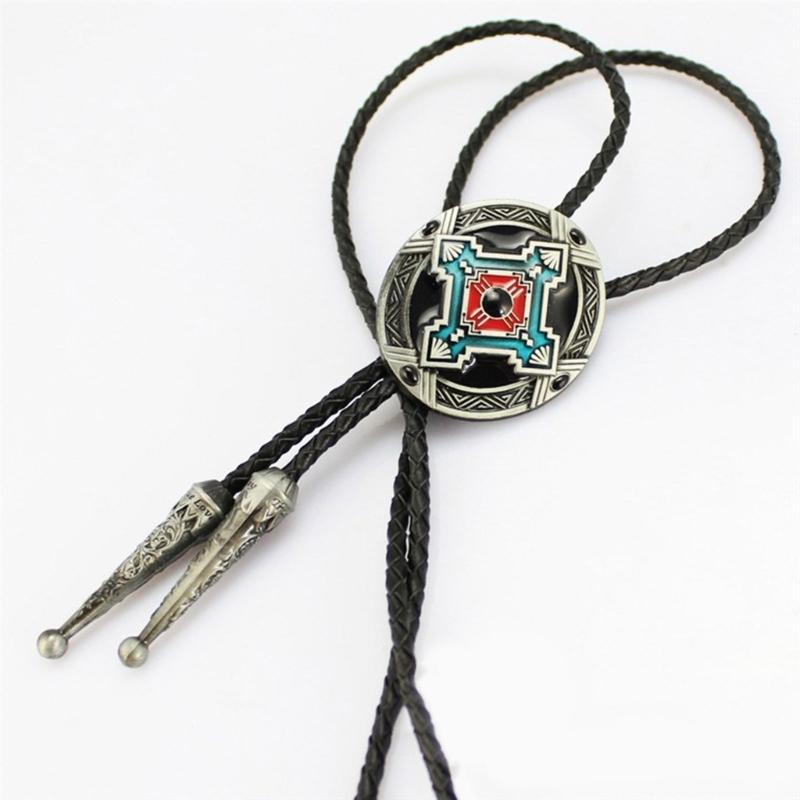 Western Cowboy Bolo Tie Totem Necktie  Lariat Necklace Costume Accessory Bolo Tie Western