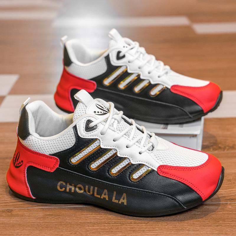 

Men s shoes 2025 autumn new men s Guochao sports shoes bag bottom breathable versatile running shoes sports casual shoes men 44 чорний