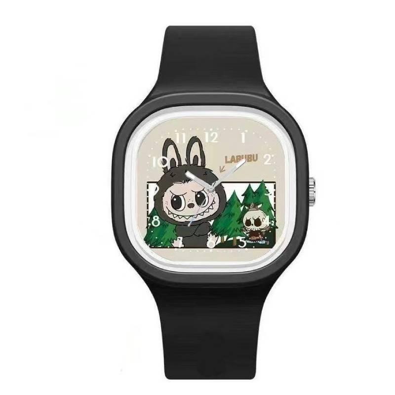 Stylish Cartoon Labubu Silicone Quartz Watch For Students And All Ages