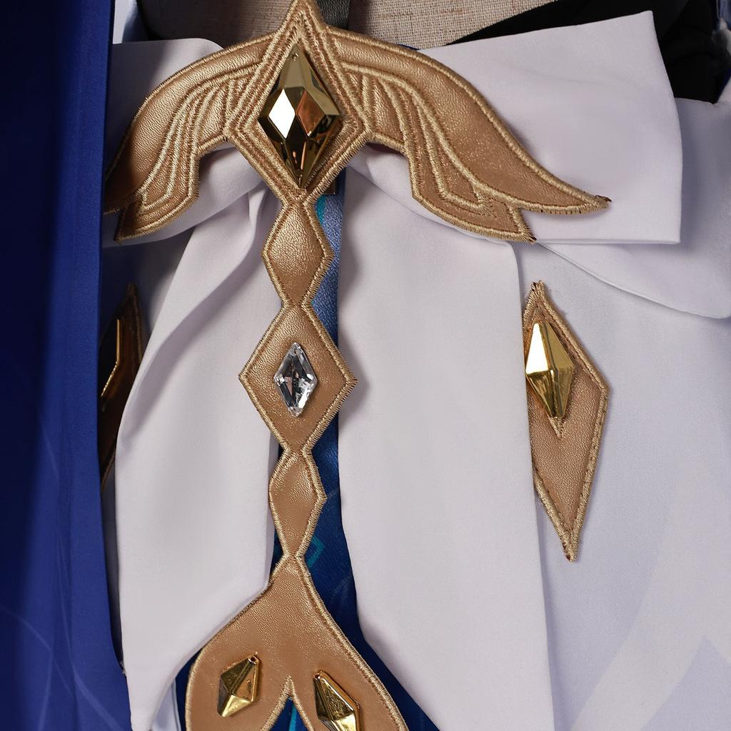 Genshin Impact Skirk Cosplay Costume Dress New Skin Uniform Headwear Tartaglia's Master Abyss Halloween Party for Women Prop