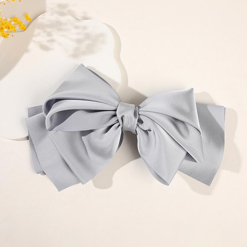 Oversized Big Bowknot Satin Hair Clips For Girls Sweet Korean Ribbon Spring Clip Bow Hair Clip Women Hairpins Hair Accessories