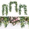 Spring Ornament Fake Eucalyptus Strand Vine Artificial Garland for Home Festive Table and Outdoor Wall Backdrop