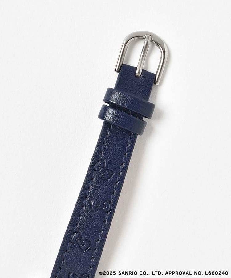 Bleu Bleuet Hello Kitty Ribbon Embossed Watch (Red)