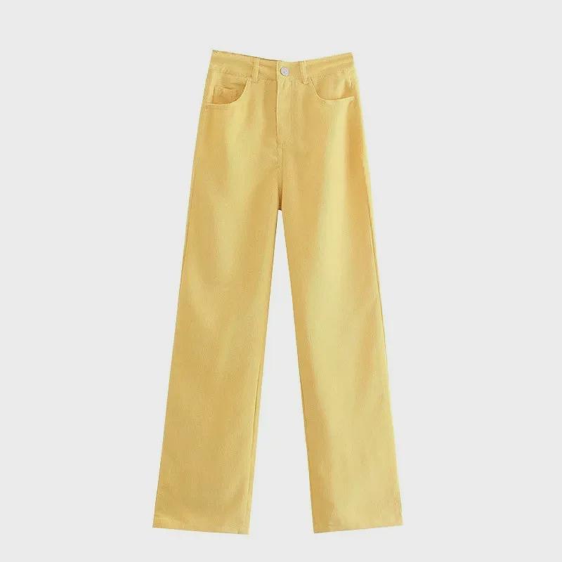 

Маленькие розовые джинсы с высокой талией в корейском стиле с широкими штанинами - Женские летние свободного кроя XL