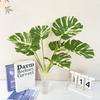 Green Leaf Artificial Plant Decor For Home Living Room Background Wall With Realistic Texture