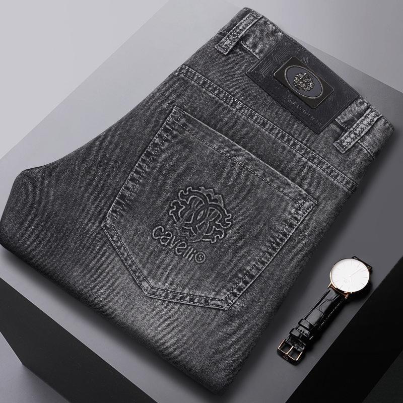 

Тонкие и легкие джинсы для мужчин, летние, облегающие, ультрамягкие, свободные, прямые брюки 36 серый