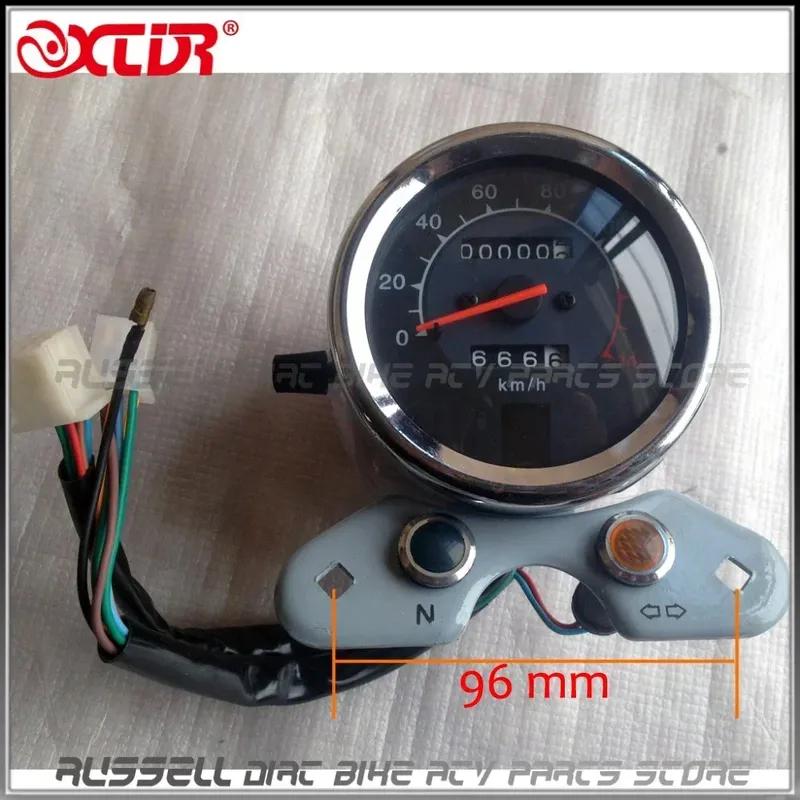 Mechanical SpeedoMeter Odometer Retro With Gear Indicator Cafe Racer For SUZUKI QS150 QJIANG YAMAHA QS150-B