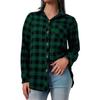 Women's Shirt Long Sleeve Buttons Up Jacke With Pocket