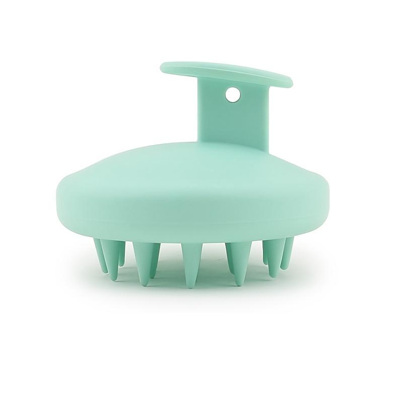 

Силиконовый массажер для кожи головы и щетка для мытья шампунем - бережный гребень для роста волос и устранения перхоти, расслабляющий массажер для головы для влажного и сухого использования зелёный