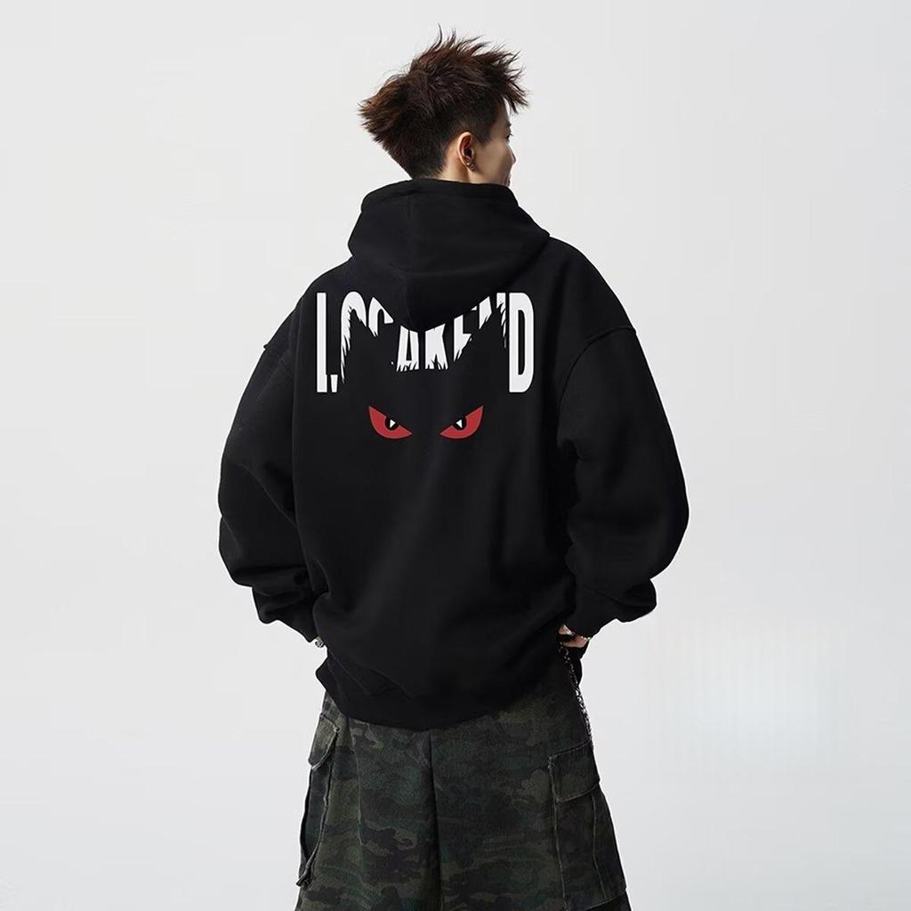 Men's Harajuku Hooded Sweatshirt: Artistic, Simple, Versatile Japanese Style Casual Top