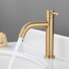 Brush Gold Single Cold Basin Faucet 304 Material Basin Mixer Bathroom Sink Faucet Water Wash Mixer