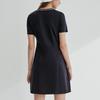 FILA Logo Solid Color Loose Fashion Casual Sports Pullover Round Neck Short Sleeve Dress Women Dresses Legendary-Blue F11W028304GNV