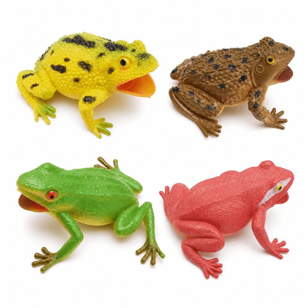 Realistic Texture Frog Squeak Toy Lifelike Appearance Toad Figurine Animal Collections