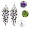 Hanging Artificial Morning Glory UV Resistant Fake Flower Indoor Outdoor Garden Porch Patio Wall Hanging Faux Flower Decoration
