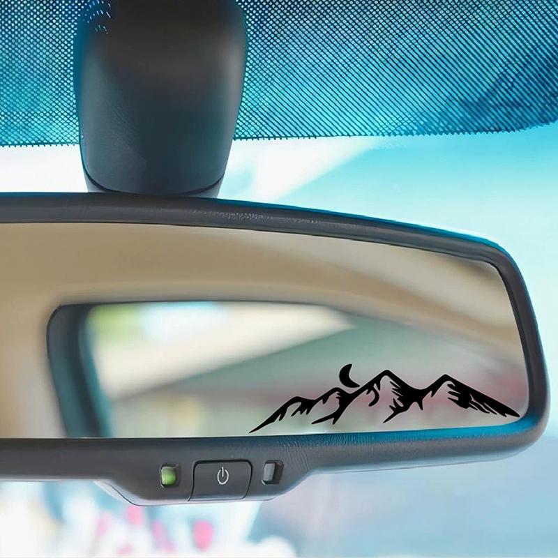 Mountain Moon Outdoor Personalized Car Rear View Mirror Makeup Mirror Decorative Stickers Helmet Mug Laptop Cell Phone Cute Mini